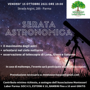 Serata Astronomica 15 ottobre 2021